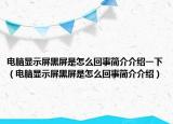 電腦顯示屏黑屏是怎么回事簡(jiǎn)介介紹一下（電腦顯示屏黑屏是怎么回事簡(jiǎn)介介紹）