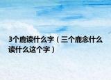 3個(gè)鹿讀什么字（三個(gè)鹿念什么讀什么這個(gè)字）