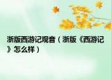 浙版西游記觀音（浙版《西游記》怎么樣）