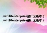 win10enterprise是什么版本（win10enterprise是什么版本）