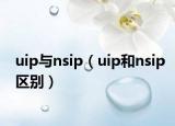 uip與nsip（uip和nsip區(qū)別）