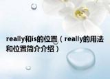 really和is的位置（really的用法和位置簡介介紹）