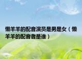 懶羊羊的配音演員是男是女（懶羊羊的配音者是誰）