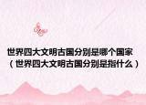 世界四大文明古國(guó)分別是哪個(gè)國(guó)家（世界四大文明古國(guó)分別是指什么）