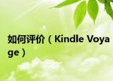 如何評價（Kindle Voyage）