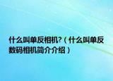 什么叫單反相機?（什么叫單反數(shù)碼相機簡介介紹）