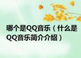哪個(gè)是QQ音樂（什么是QQ音樂簡(jiǎn)介介紹）