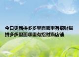 今日更新拼多多里面哪里有招財(cái)貓拼多多里面哪里有招財(cái)貓店鋪