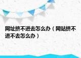 網(wǎng)址擠不進去怎么辦（網(wǎng)站擠不進不去怎么辦）