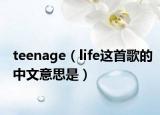 teenage（life這首歌的中文意思是）