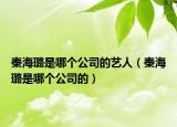 秦海璐是哪個(gè)公司的藝人（秦海璐是哪個(gè)公司的）