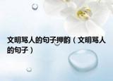文明罵人的句子押韻（文明罵人的句子）