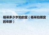 楊冪多少歲拍的宮（楊冪拍攝宮的年齡）