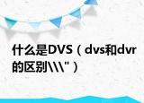 什么是DVS（dvs和dvr的區(qū)別\