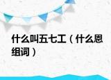 什么叫五七工（什么恩組詞）