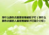 穿什么顏色衣服更容易被蚊子叮（穿什么顏色衣服的人最容易被蚊子叮簡介介紹）