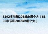 8192字節(jié)和2048kb哪個(gè)大（8192字節(jié)和2048kb哪個(gè)大）