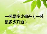 一噸是多少毫升（一噸是多少升油）
