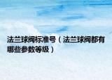 法蘭球閥標(biāo)準(zhǔn)號（法蘭球閥都有哪些參數(shù)等級）