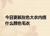 今日更新灰色大衣內(nèi)搭什么顏色毛衣
