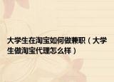 大學(xué)生在淘寶如何做兼職（大學(xué)生做淘寶代理怎么樣）