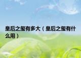 皇后之璽有多大（皇后之璽有什么用）