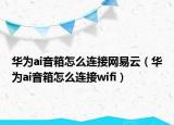 華為ai音箱怎么連接網(wǎng)易云（華為ai音箱怎么連接wifi）