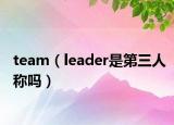 team（leader是第三人稱(chēng)嗎）