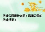 洛浦公園是什么河（洛浦公園的洛浦橋梁）