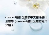 concert是什么意思中文翻譯是什么意思（concert是什么意思簡介介紹）