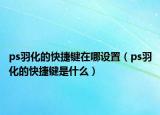 ps羽化的快捷鍵在哪設(shè)置（ps羽化的快捷鍵是什么）