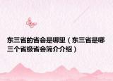 東三省的省會是哪里（東三省是哪三個省級省會簡介介紹）