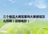 三個傻瓜大鬧寶萊塢大家感覺怎么樣啊（這部電影）