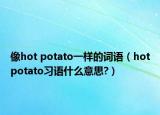 像hot potato一樣的詞語（hotpotato習語什么意思?）