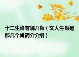 十二生肖有哪幾肖（文人生肖是那幾個肖簡介介紹）