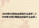 2020年10月份臺風(fēng)叫什么名字（2020年10月1號的臺風(fēng)是什么臺風(fēng)）
