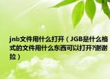 jnb文件用什么打開（JGB是什么格式的文件用什么東西可以打開?謝謝拉）