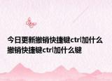 今日更新撤銷快捷鍵ctrl加什么 撤銷快捷鍵ctrl加什么鍵