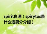 spirit白酒（spirytus是什么酒簡介介紹）