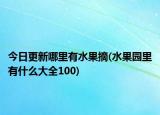 今日更新哪里有水果摘(水果園里有什么大全100)