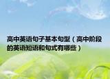 高中英語句子基本句型（高中階段的英語短語和句式有哪些）