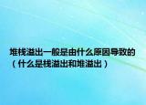 堆棧溢出一般是由什么原因?qū)е碌模ㄊ裁词菞Ｒ绯龊投岩绯觯? /></span></a>
                        <h2><a href=