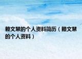 賴文慧的個(gè)人資料簡歷（賴文慧的個(gè)人資料）