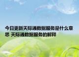 今日更新天際通數(shù)據(jù)服務(wù)是什么意思 天際通數(shù)據(jù)服務(wù)的解釋
