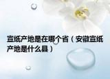 宣紙產(chǎn)地是在哪個(gè)省（安徽宣紙產(chǎn)地是什么縣）