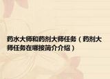 藥水大師和藥劑大師任務(wù)（藥劑大師任務(wù)在哪接簡(jiǎn)介介紹）