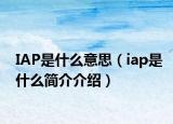 IAP是什么意思（iap是什么簡(jiǎn)介介紹）