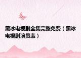 黑冰電視劇全集完整免費（黑冰電視劇演員表）
