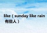 like（sunday like rain 有些人）