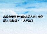 求歌名里面有句歌詞愛人?。ㄎ业膼廴?我情愿～～記不清了）